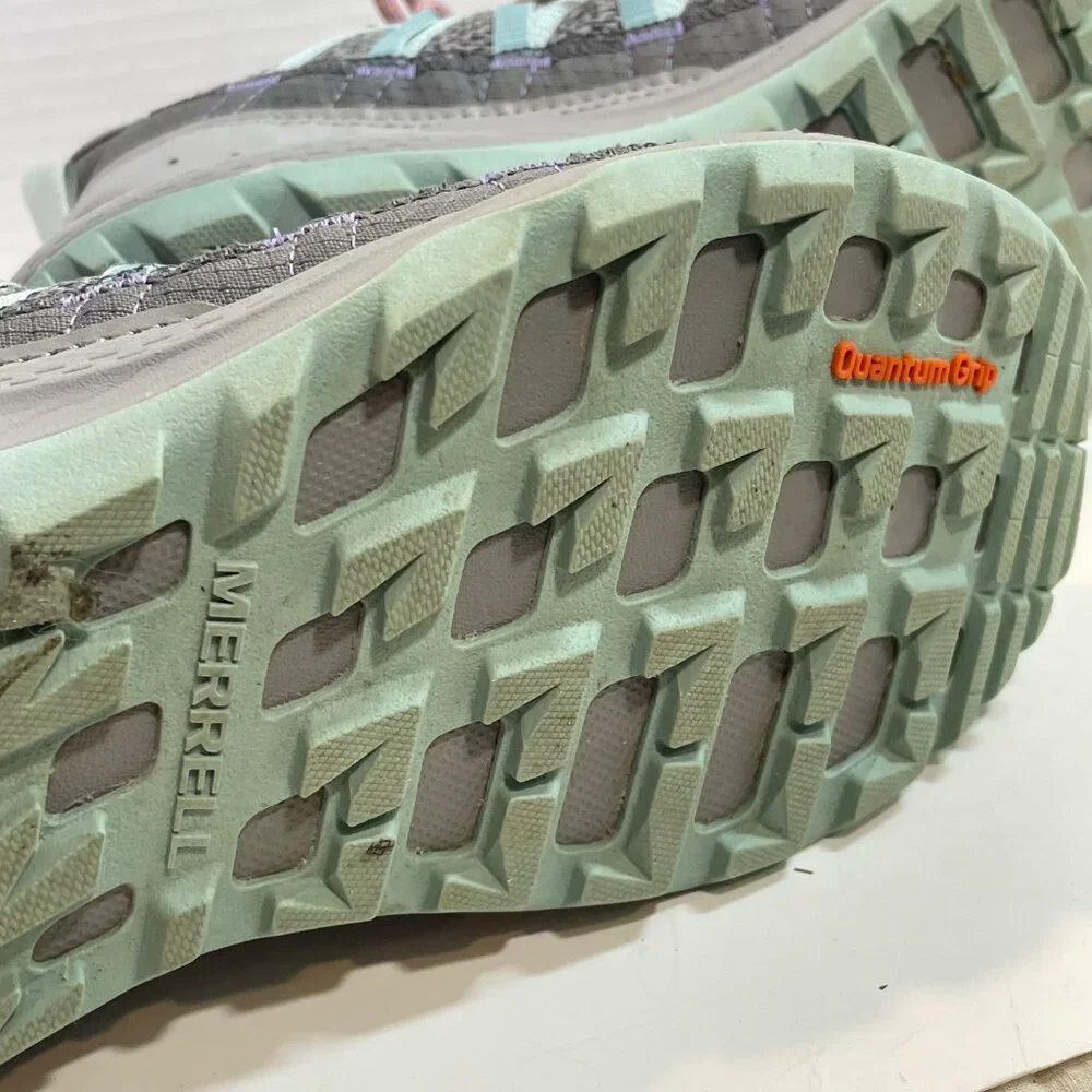 Merrell Women's Athletic Sneakers Size 10 Gray Mesh with Pink & Teal Accents - Picture 9 of 12